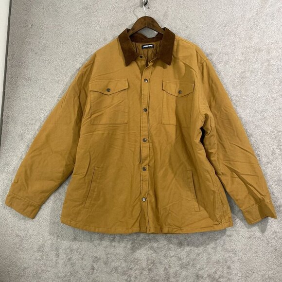 NWOT Lands' End Men's XXL Quilted Barn Chore Jacket Snap Button Polyester - Picture 1 of 8